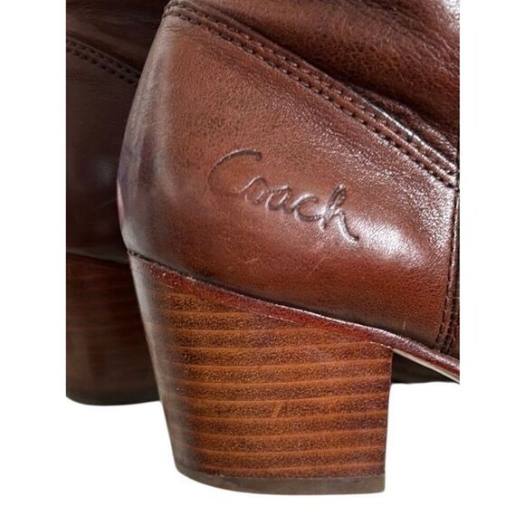 Coach 1941 Fayth Women’s 5.5 Brown Leather Boots - Picture 12 of 14